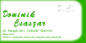 dominik csaszar business card